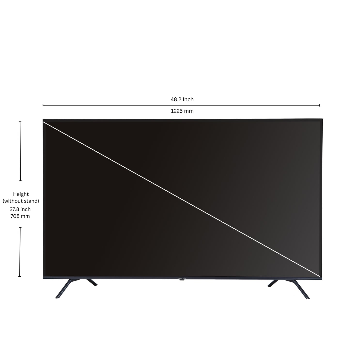 Salora 139 Cm (55 Inches) QLED 4K Ultra HD Smart Google TV, SLV-3555 QGTV (Black)