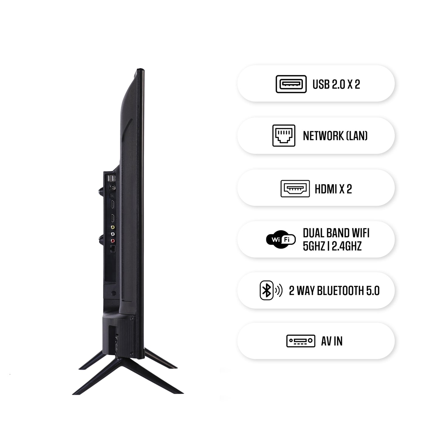 Salora 109 cm (43 inches) FHD Certified Android Smart LED TV SLV-4431 CA (Black)