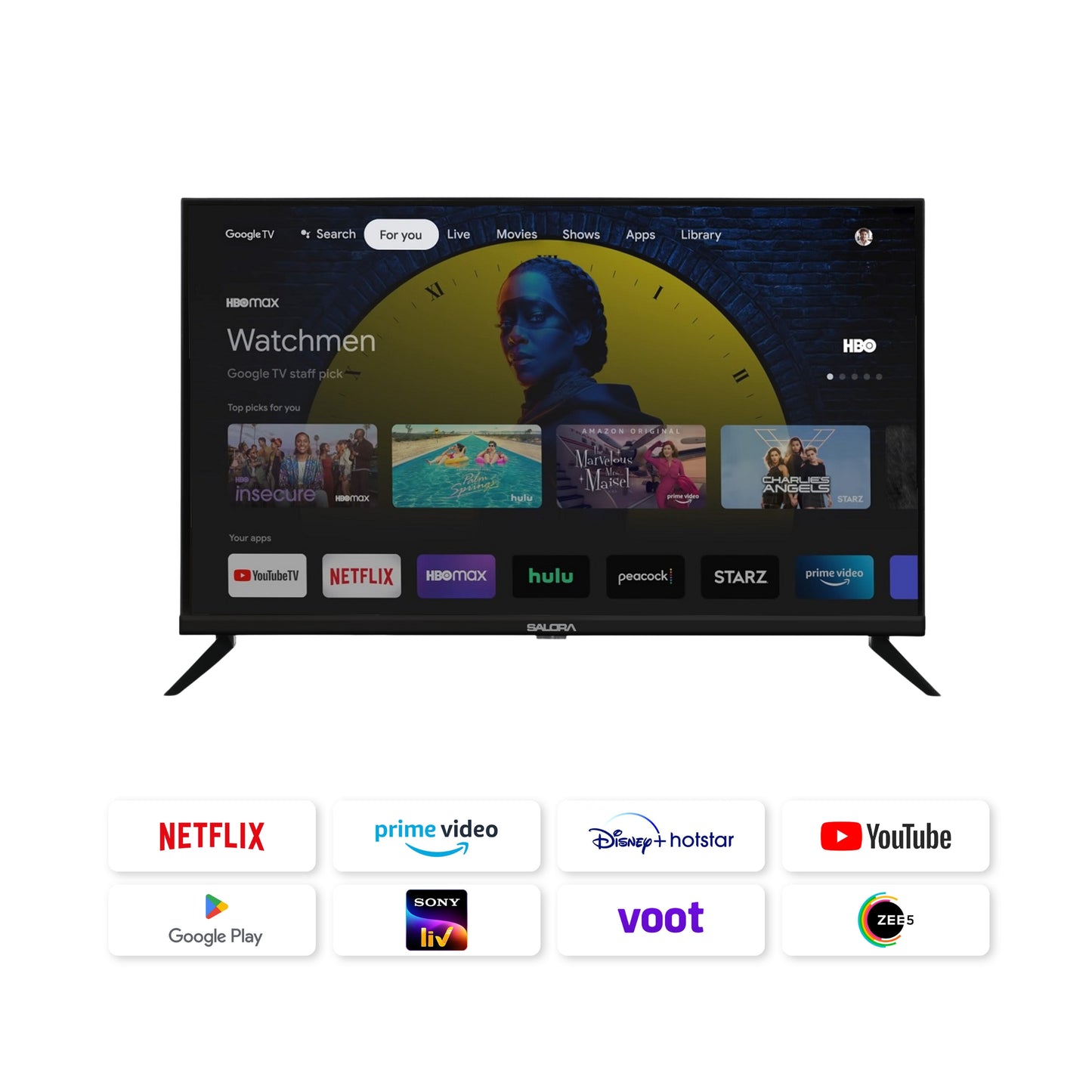 Salora 80 cm (32 inches) HD Ready Smart LED Google TV SLV-4324 GTV (Black)