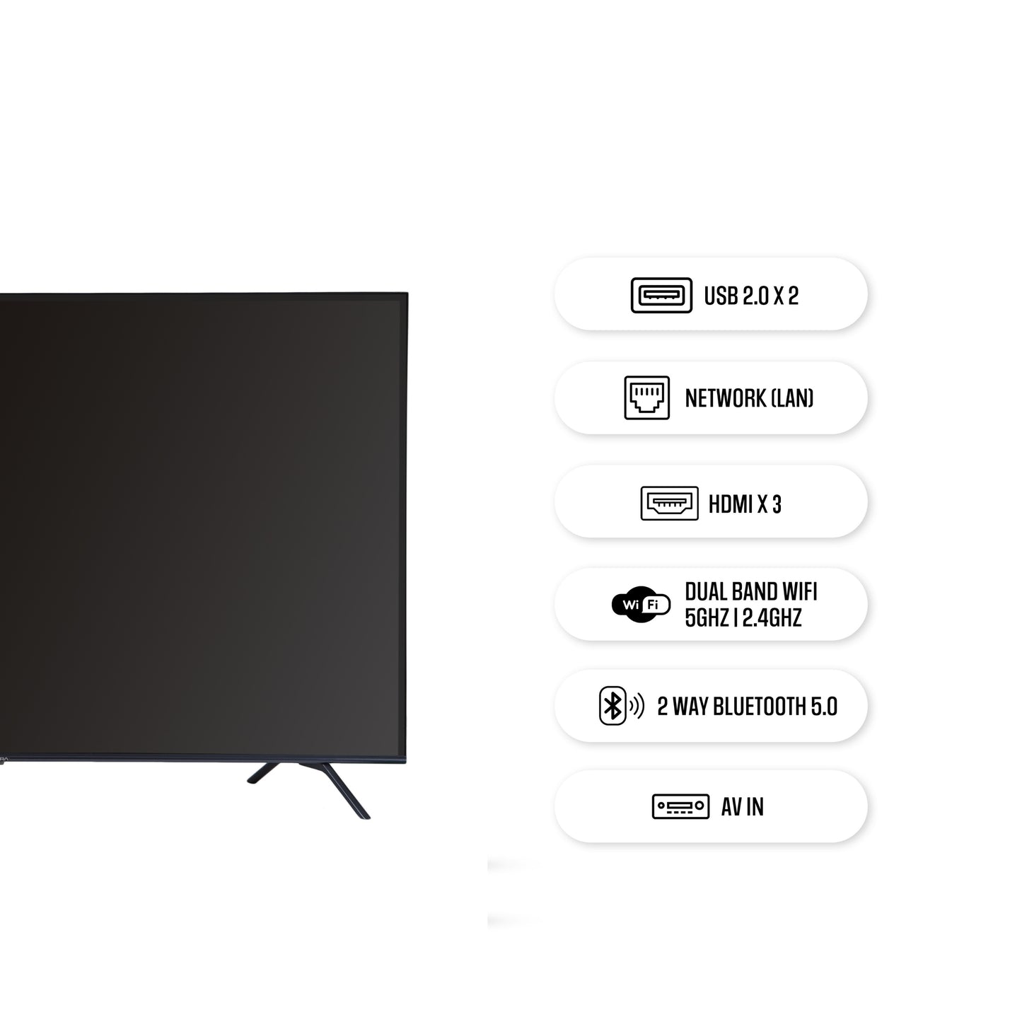 Salora 164 cm (65 inches) QLED 4K Ultra HD Smart Google TV, SLV-3655 QGTV (Black)