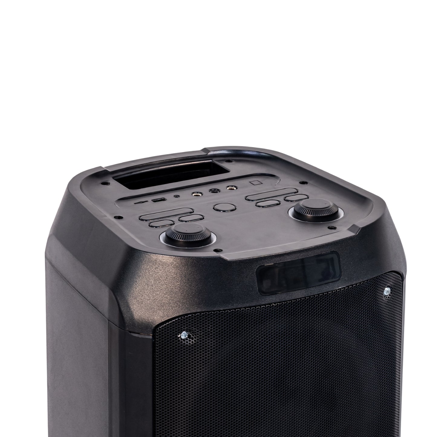 SALORA 120 Watts Party Speaker (SEPS-25120) with 2 Wireless Mics, Up to 8 hrs Playtime, Karaoke & Recording Function, TWS – Pair 2 Speakers, Bluetooth, USB, AUX, TF Card, RGB Lights, EQ Control & Remote Control (Black)