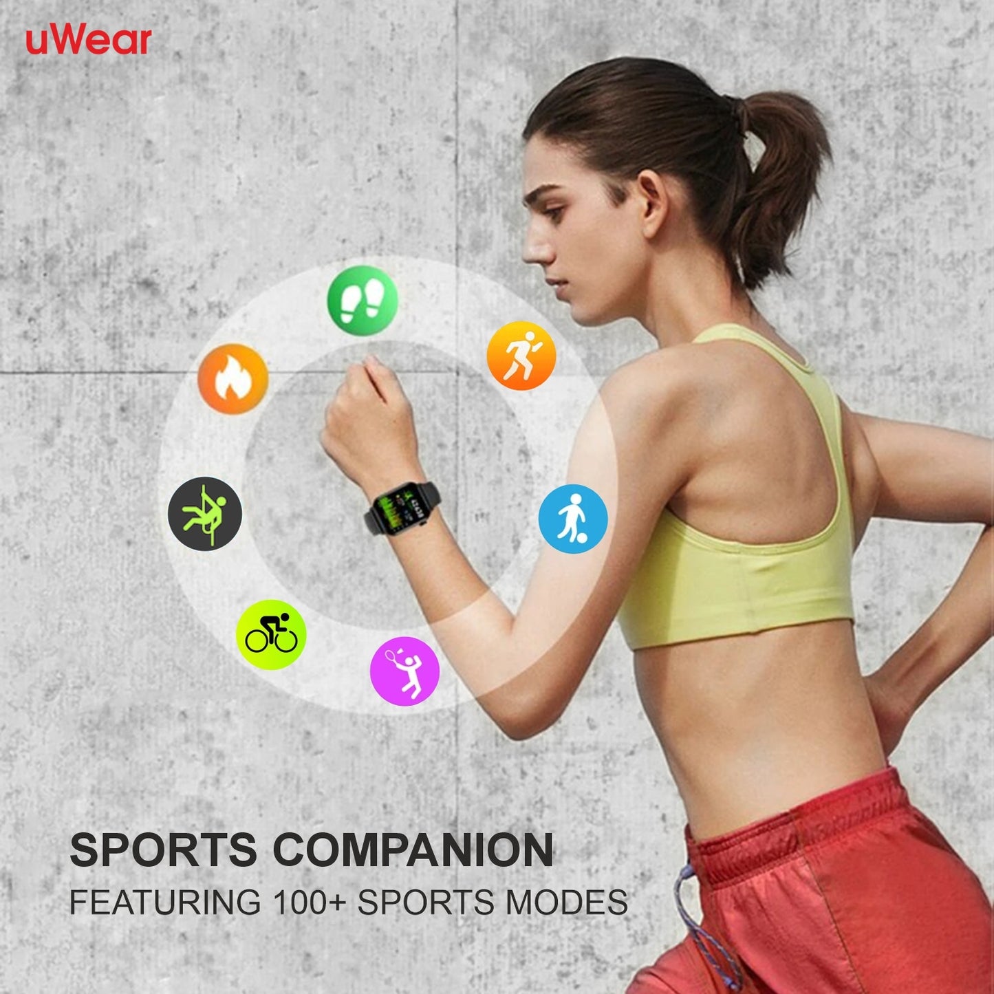 Salora uWear Javelin 2.01” (5.1 cm) HD Curved IPS Display, Bluetooth Calling Smartwatch, 200+ Watch Faces,100+ Sports Modes, Heart & SpO2 Monitoring,Sleep Monitor, AI Voice Assistance, Water Resistant Smart watch, SSW-004