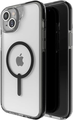 ZAGG Santa Cruz Snap Protective Case for Apple iPhone 15/iPhone 14/iPhone 13, Slim Design, Wireless Charging, MagSafe, Graphene, Enhanced Grip, Recycled Materials, 13ft Drop Protection, Clear