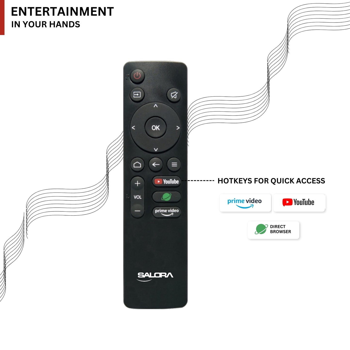 Salora 80 Cm (32 Inches) HD Ready Smart LED Coolita TV SLV-4324 SFC | High Brightness | Sleek Frameless Design with Metal Back | Powerful 20W Speakers with Dolby Audio I Eye Protection Mode I 300+ Cloud Games