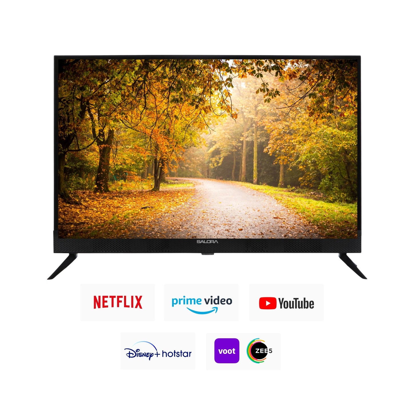 Salora 80 cm (32 inches) HD Ready Smart LED TV with In-built Sound Bar, SLV-4324 SW (Black)