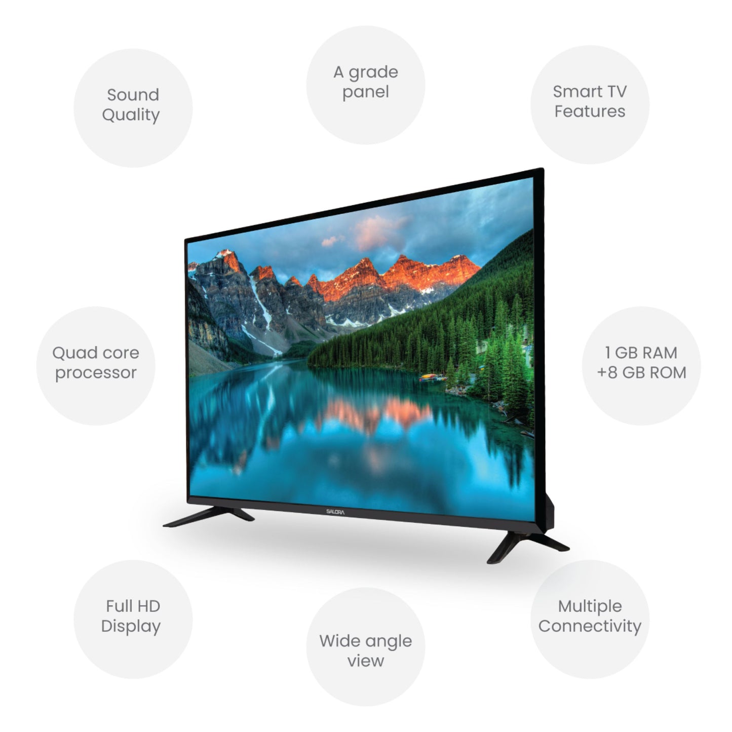 Salora 109 cm (43 inch) FHD LED TV with Frame (SLV-4431 SH)