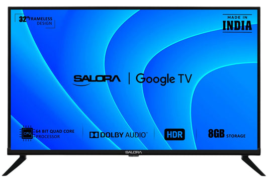 Salora 80 cm (32 inches) HD Ready Smart LED Google TV SLV-4324 GTV (Black)