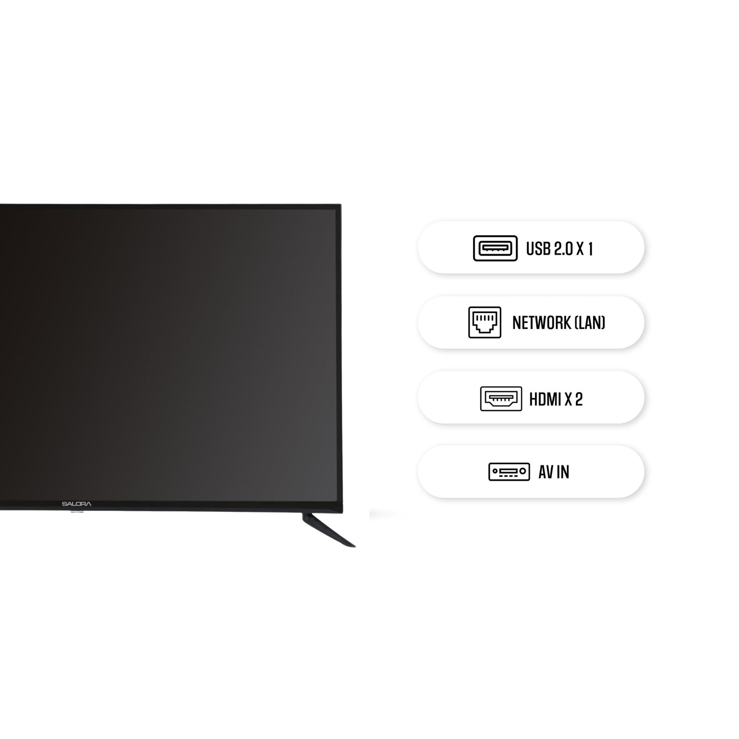 Salora 80 Cm (32 Inches) HD Ready Smart LED Coolita TV SLV-4324 SFC | High Brightness | Sleek Frameless Design with Metal Back | Powerful 20W Speakers with Dolby Audio I Eye Protection Mode I 300+ Cloud Games