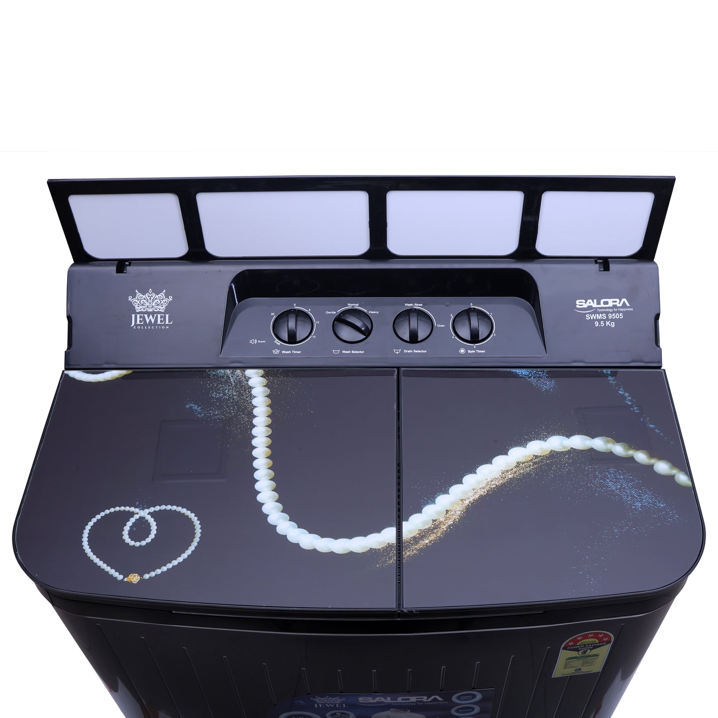 Salora 9.5 KG Semi-automatic Top Loading washing machine, SWMS-9505 (Grey)