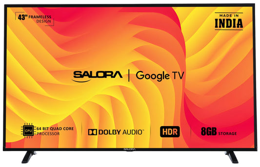 Salora 109 cm (43 inches) Full HD Smart LED Google TV SLV-4431 GTV (Black)