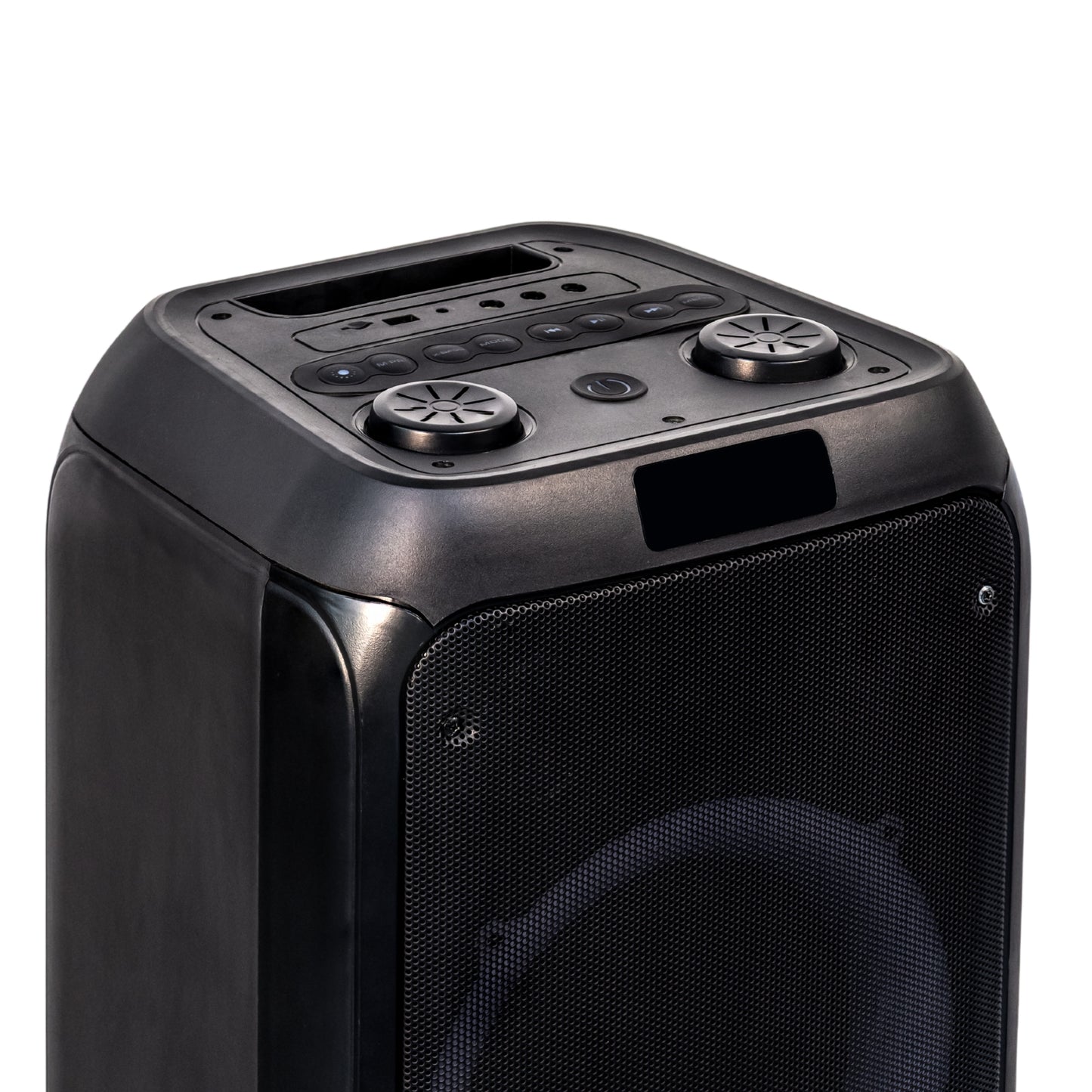 SALORA 150 Watts Party Speaker (SEPS-25150) with 2 Wireless Mics, Up to 10 hrs Playtime, Karaoke Function, TWS – Pair 2 Speakers, Bluetooth, USB, AUX, TF Card, RGB Lights, EQ Control & Remote Control (Black)