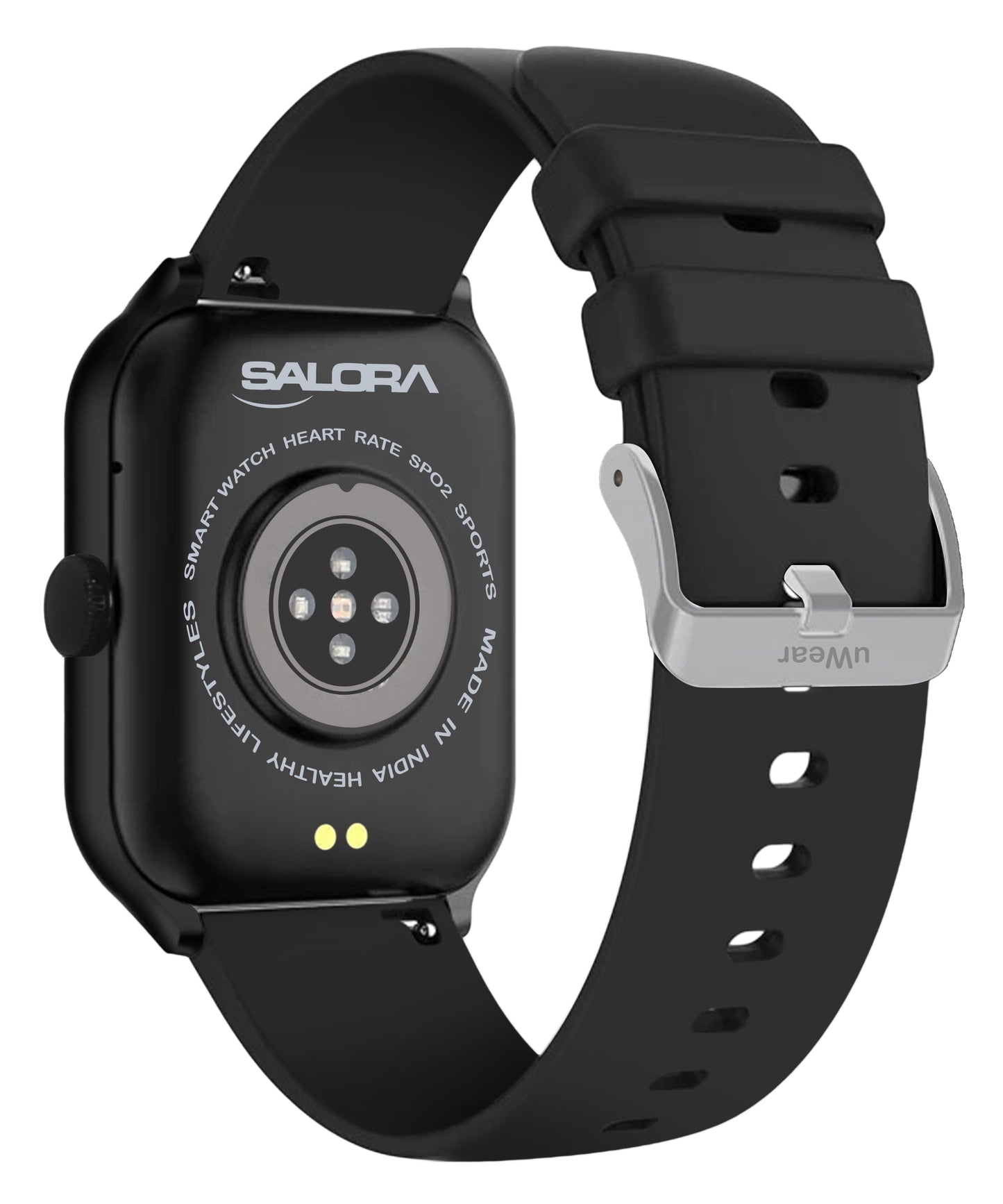 Salora uWear Javelin 2.01” (5.1 cm) HD Curved IPS Display, Bluetooth Calling Smartwatch, 200+ Watch Faces,100+ Sports Modes, Heart & SpO2 Monitoring,Sleep Monitor, AI Voice Assistance, Water Resistant Smart watch, SSW-004