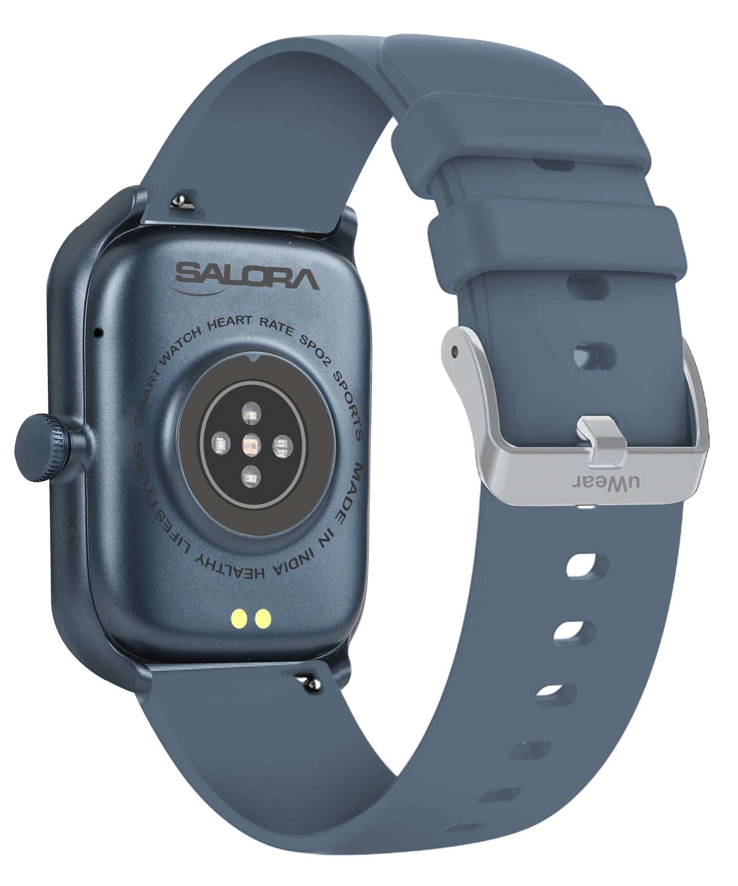 Salora uWear Javelin 2.01” (5.1 cm) HD Curved IPS Display, Bluetooth Calling Smartwatch, 200+ Watch Faces,100+ Sports Modes, Heart & SpO2 Monitoring,Sleep Monitor, AI Voice Assistance, Water Resistant Smart watch, SSW-004