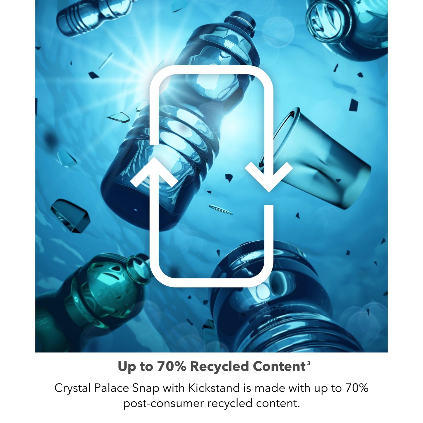 ZAGG Crystal Palace Snap iPhone Case w/h Built-in Kickstand - Drop Protection (13ft/4m), Durable Graphene, Anti-Yellowing, and Scratch-Resistant MagSafe Phone Case