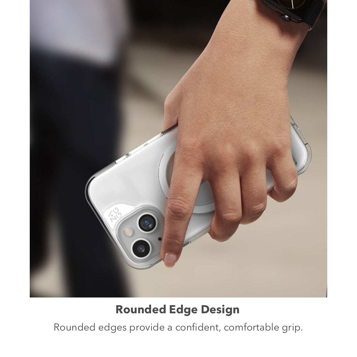 ZAGG Crystal Palace Snap iPhone Case w/h Built-in Kickstand - Drop Protection (13ft/4m), Durable Graphene, Anti-Yellowing, and Scratch-Resistant MagSafe Phone Case
