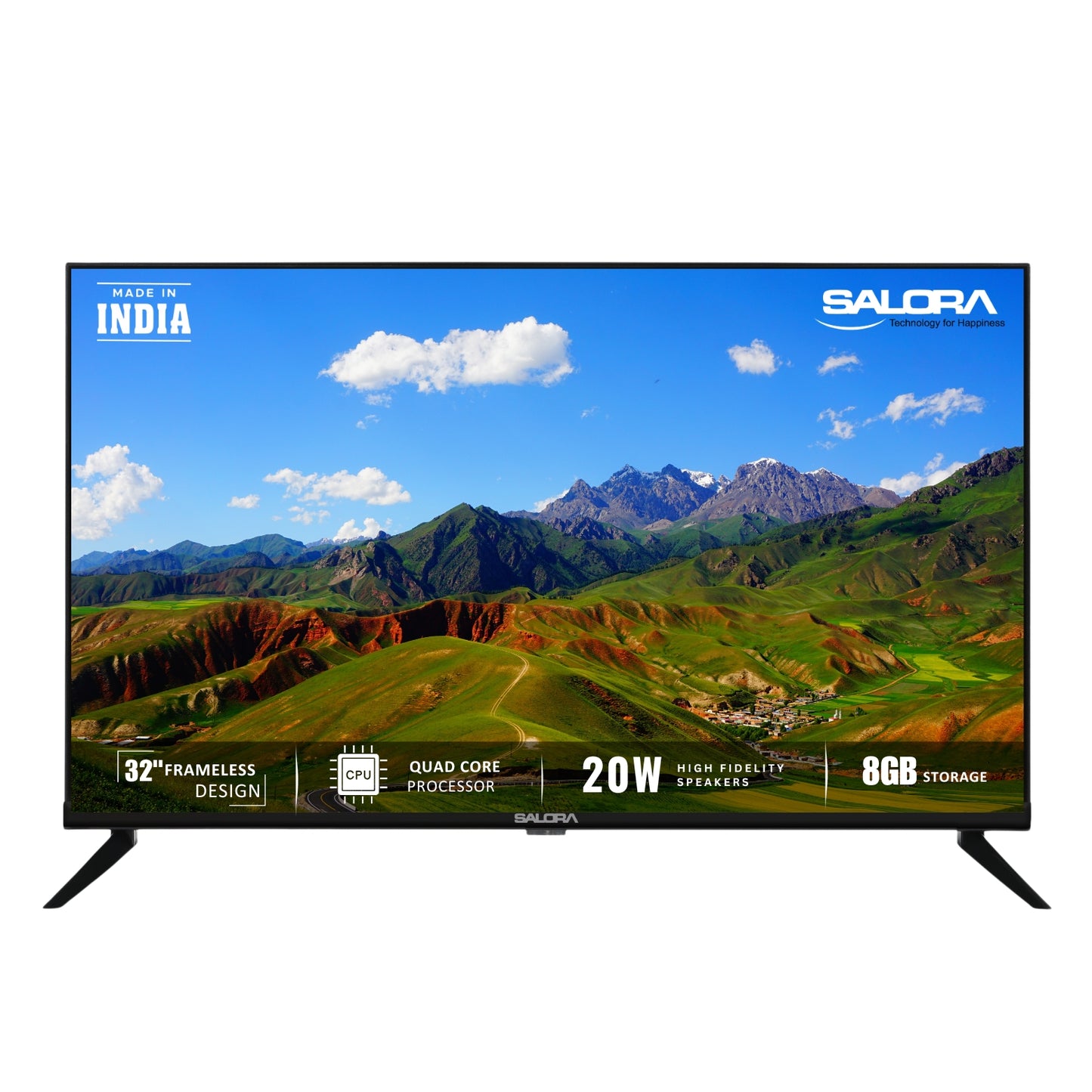 Salora 80 cm (32 inches) HD Ready Smart LED TV | SLV-4324 SFV (Black)