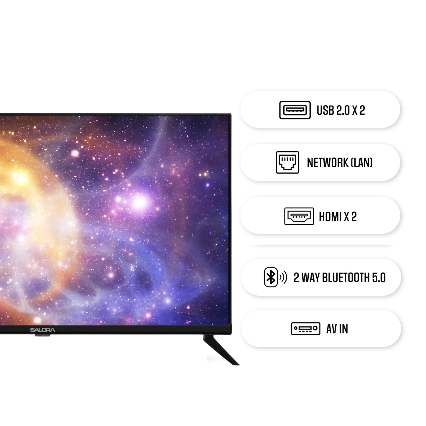 Salora 80 cm (32 inches) HD Ready Smart LED TV | SLV-4324 SFV (Black)