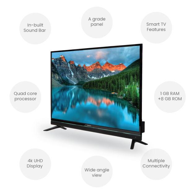 Salora 126cm (50 inch) 4K UHD LED TV (SLV-4501 SU) with inbuilt soundbar