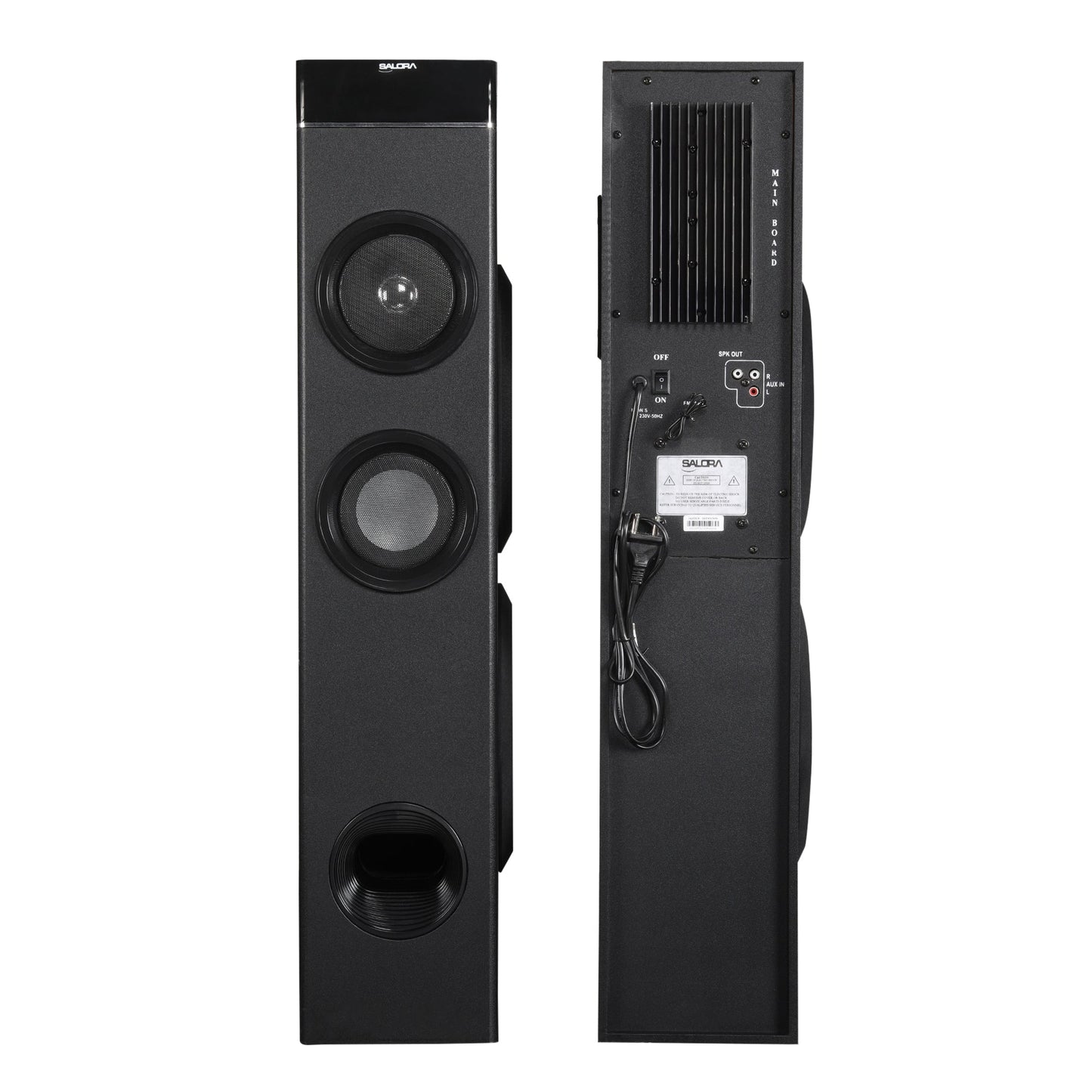 Salora SST32150W 32" Twin Tower 150W Bluetooth Speaker with Cordless MIC | Karaoke support