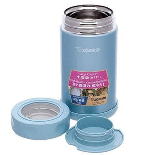 Zojirushi Stainless Steel Vacuum Insulated 750ml Food Jar, Soft Blue (SW-FCE75-AB)