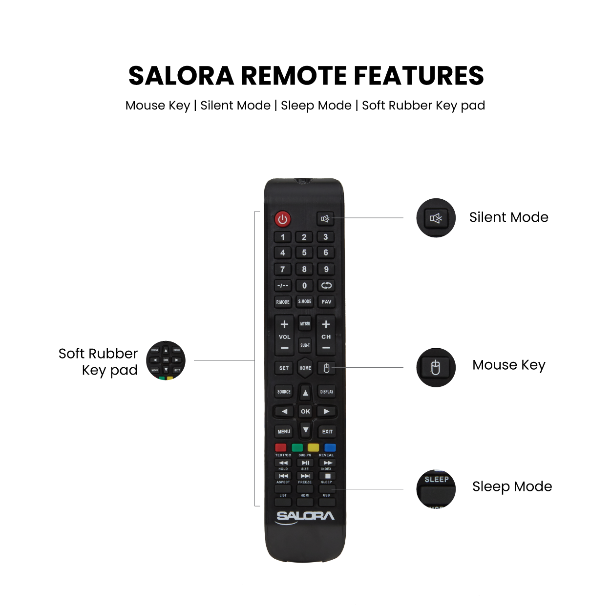 Salora 98cm (39 inch) HD Ready LED TV (SLV-4392 SH)