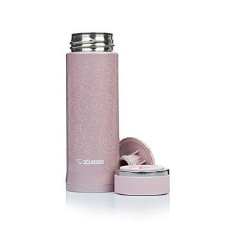 Zojirushi Stainless Steel Vacuum Insulated Bottle, 0.3L, Rose Quartz (SM-EC30-PZ)