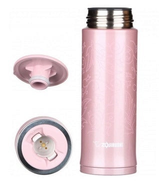 Zojirushi Stainless Steel Vacuum Insulated Bottle, 0.3L, Rose Quartz (SM-EC30-PZ)