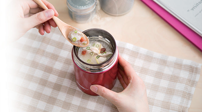 Zojirushi Stainless Steel Food Jar, 550ml, Cherry Red (SW-HAE55 RM)