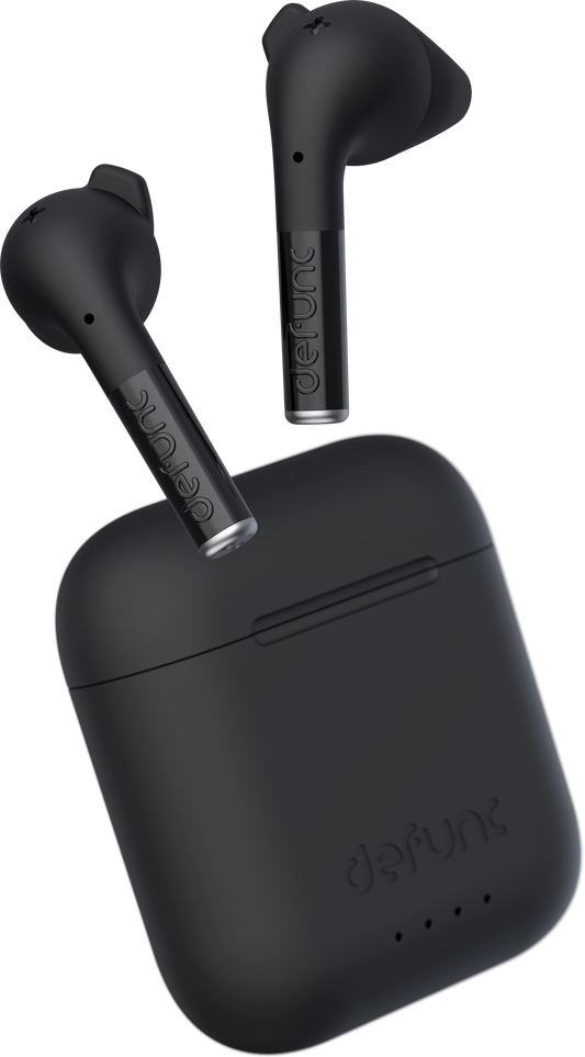 Defunc True Talk Wireless Bluetooth TWS Earbuds,Pure Voice Bone Conductor Sensor Technology, 25 Hours Total Playtime, IPX4 Rating, Built in Dual Microphone, Fast Charging case