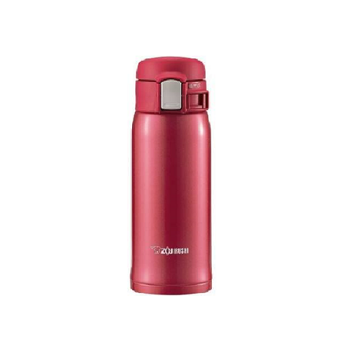 Zojirushi Stainless Steel Vacuum Insulated Bottle, 360ml, Clear Red (SM-SA36-RW)