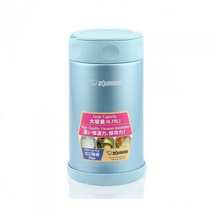 Zojirushi Stainless Steel Vacuum Insulated 750ml Food Jar, Soft Blue (SW-FCE75-AB)