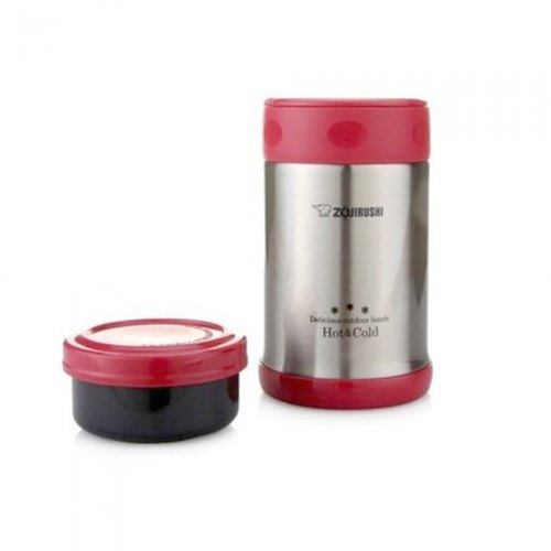 Zojirushi Stainless Steel Vacuum Insulated Food Jar, 500 ml, Ruby Red (SW-EXE50 RR)