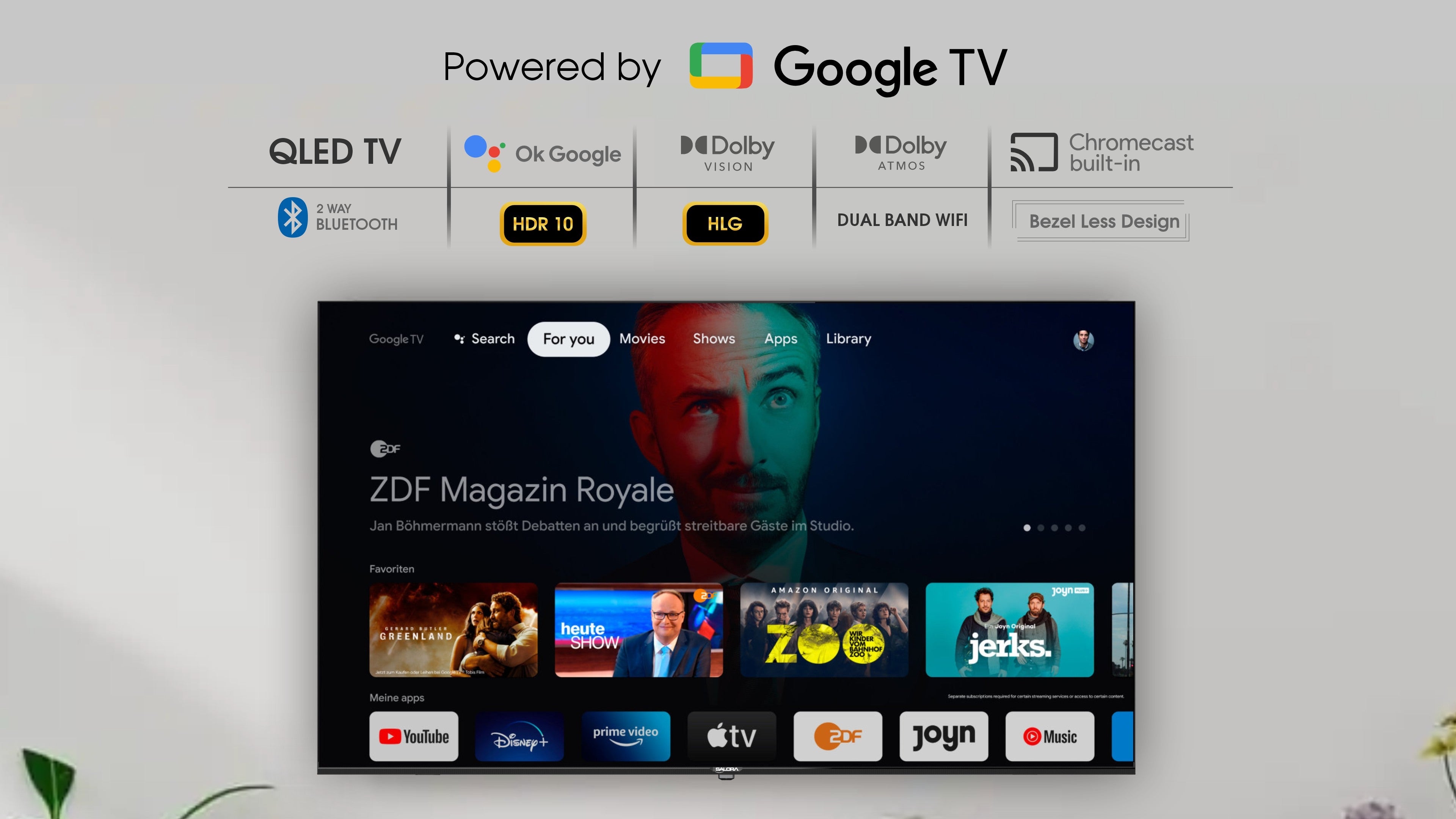 Salora Salora 164 cm (65 inches) QLED 4K QLED Smart Google TV, SLV-3655 QGTV ...