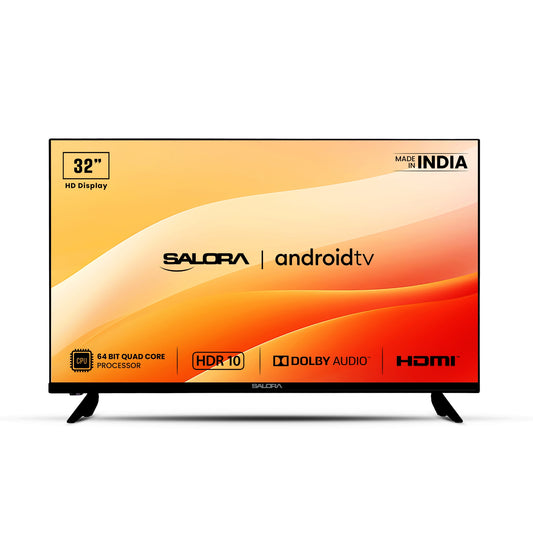 Salora 80 cm (32 inches) HD Ready Certified Android Smart LED TV SLV-4324 CA (Black)