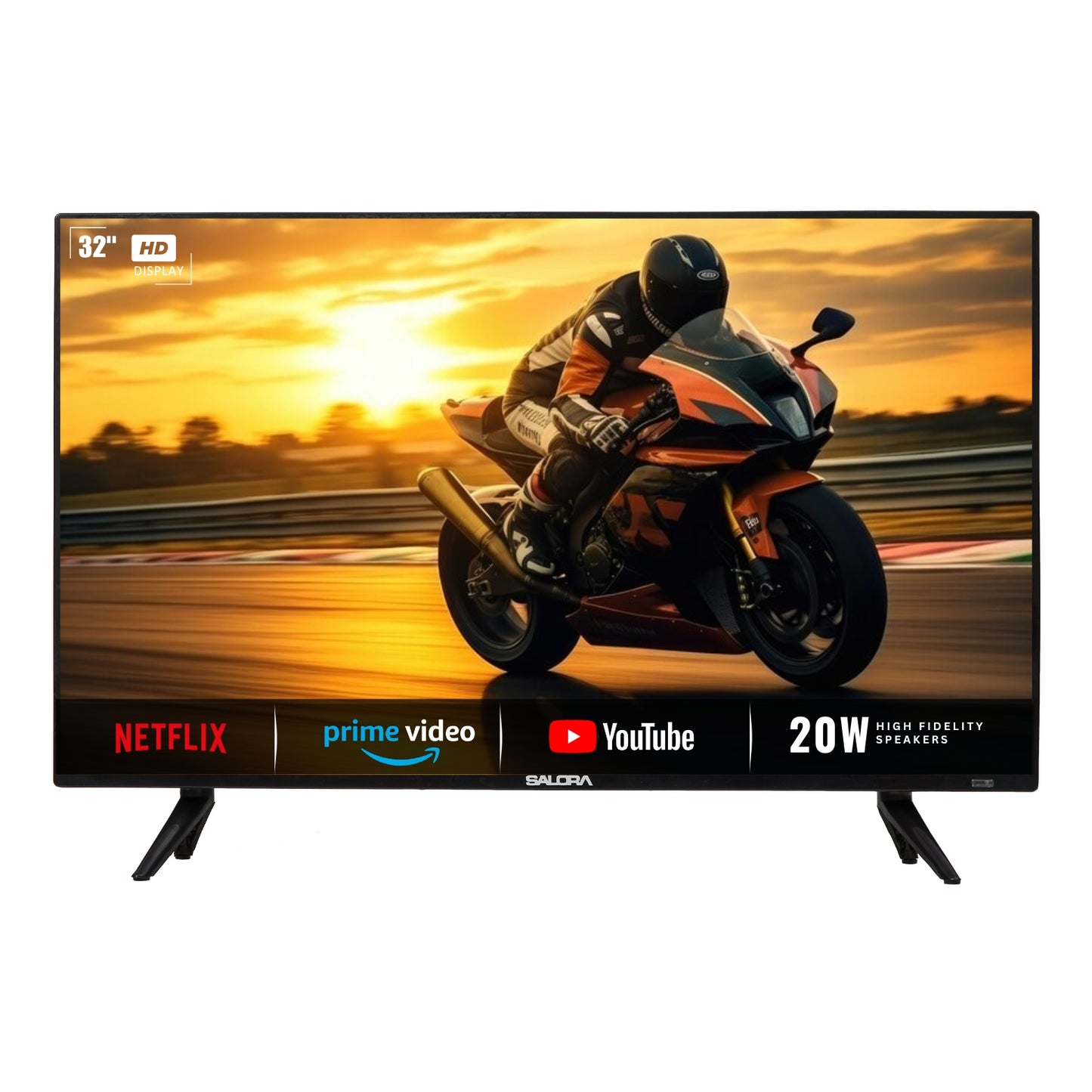 Salora 80 cm (32 inches) HD Ready Smart LED TV, SLV-4324 SFE (Black)