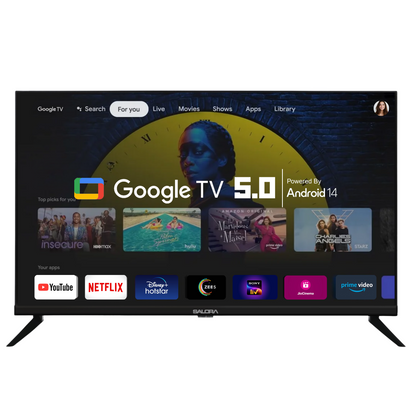 Salora 80 cm (32 inches) HD Ready Smart LED Google TV (OS Version: 5.0 | Android 14) SLV-4324 GTV (Black)