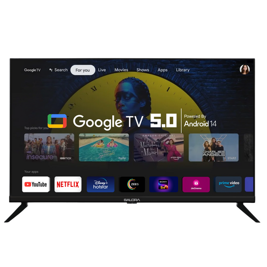 Salora 80 cm (32 inches) HD Ready Smart LED Google TV (OS Version: 5.0 | Android 14) SLV-4324 GTV (Black)
