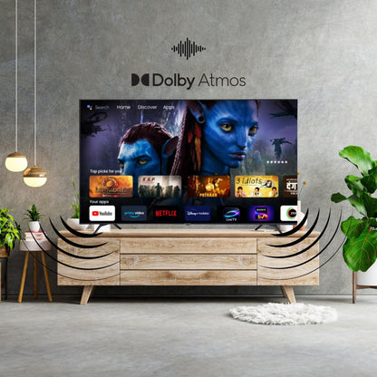 Salora 139 Cm (55 Inches) QLED 4K Ultra HD Smart Google TV ( OS Version 5.0), SLV-3555 QGTV (Black)