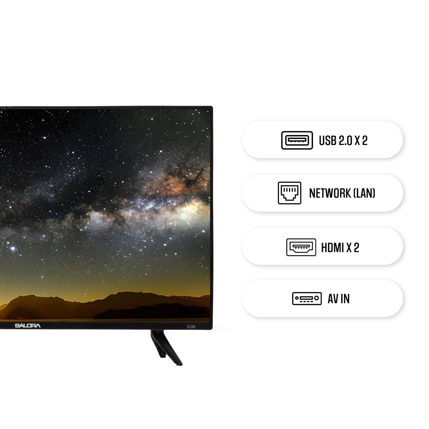 Salora 80 cm (32 inches) HD Ready Smart LED TV, SLV-4326 SFE (Black)