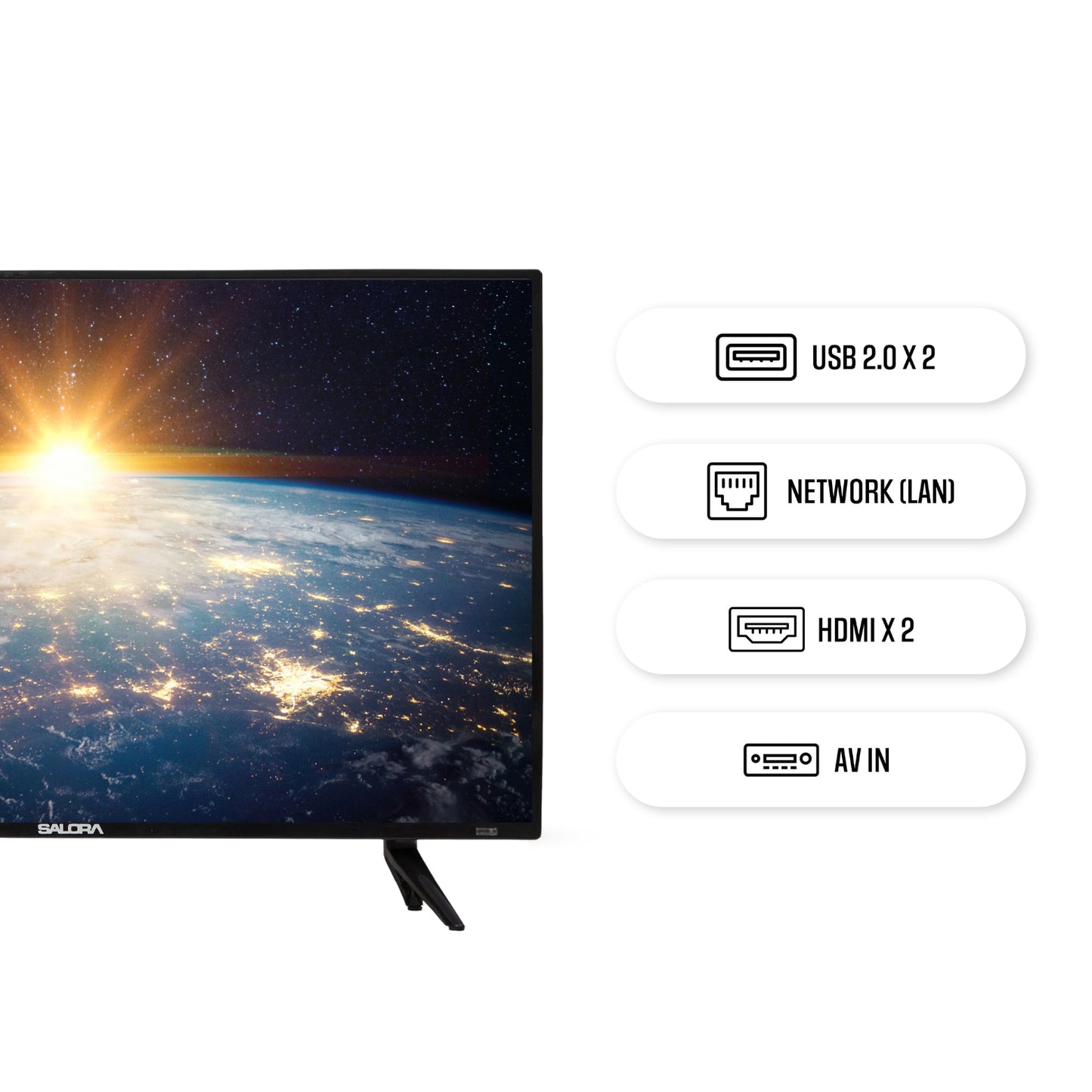 Salora 80 cm (32 inches) HD Ready Smart LED TV, SLV-4324 SFE (Black)