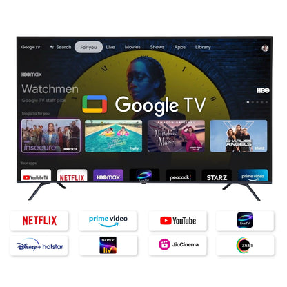 Salora 164 cm (65 inches) QLED 4K QLED Smart Google TV (OS Version: 5.0), SLV-3655 QGTV (Black)