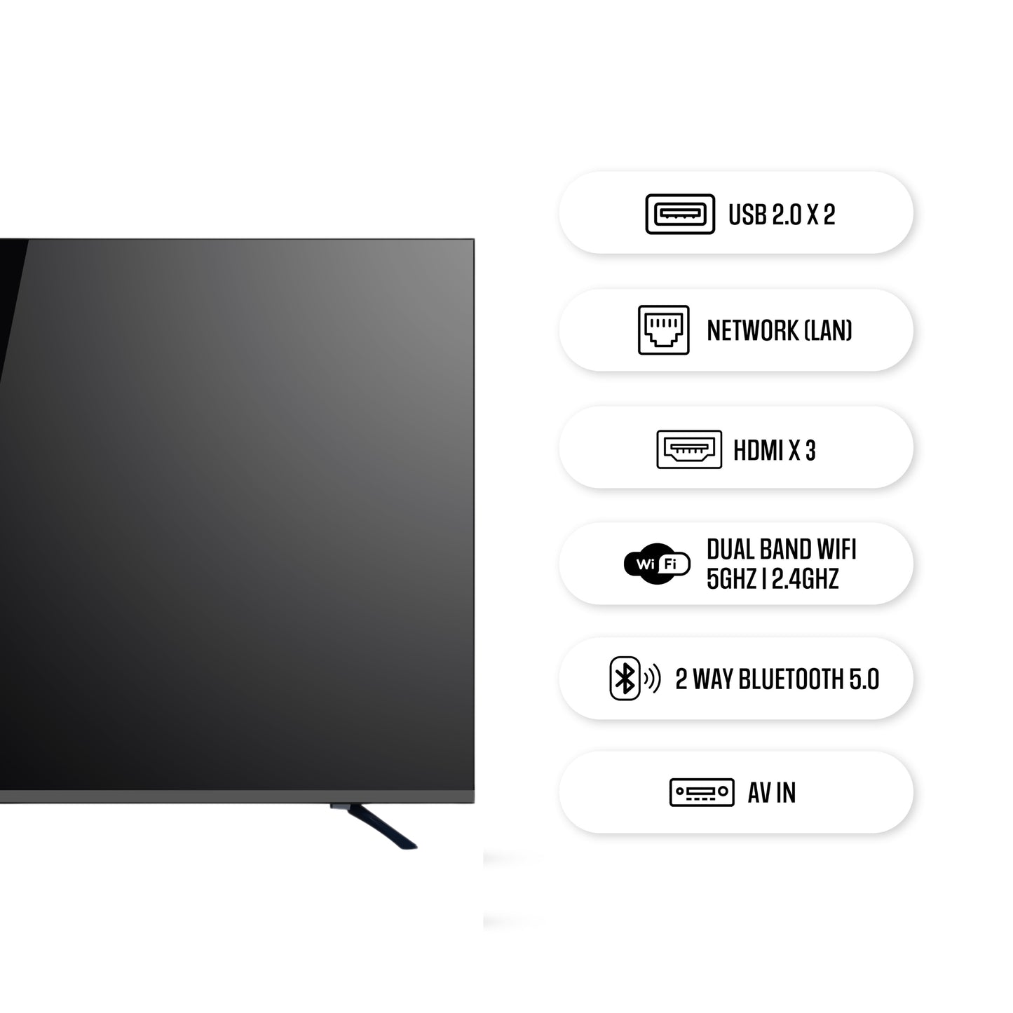 Salora 139 Cm (55 Inches) MINI QLED 4K Ultra HD Smart Google TV, SLV-3556 MINI QGTV (Black)