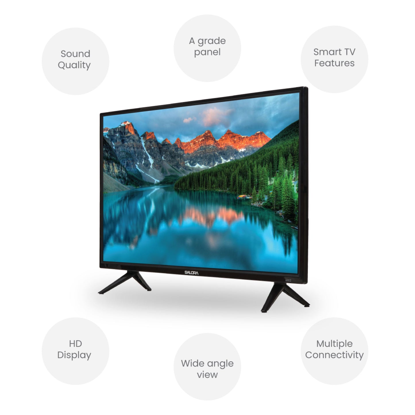 Salora 80 cm (32 inches) HD Ready Smart LED TV, SLV-4326 SFE (Black)