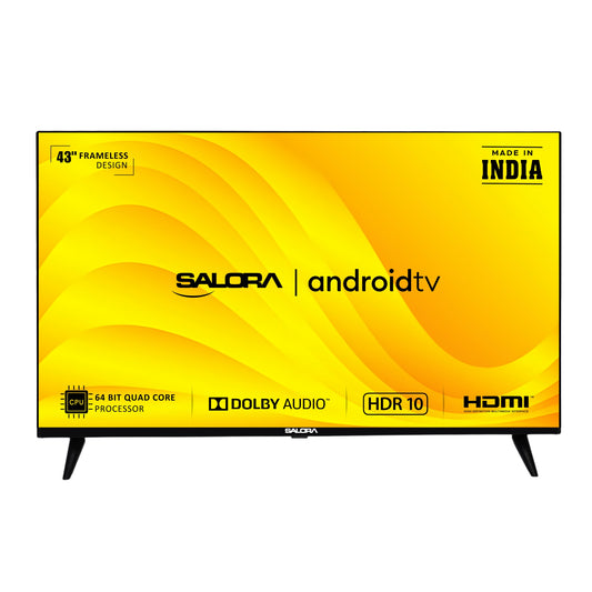 Salora 109 cm (43 inches) FHD Certified Android Smart LED TV SLV-4431 CA (Black)