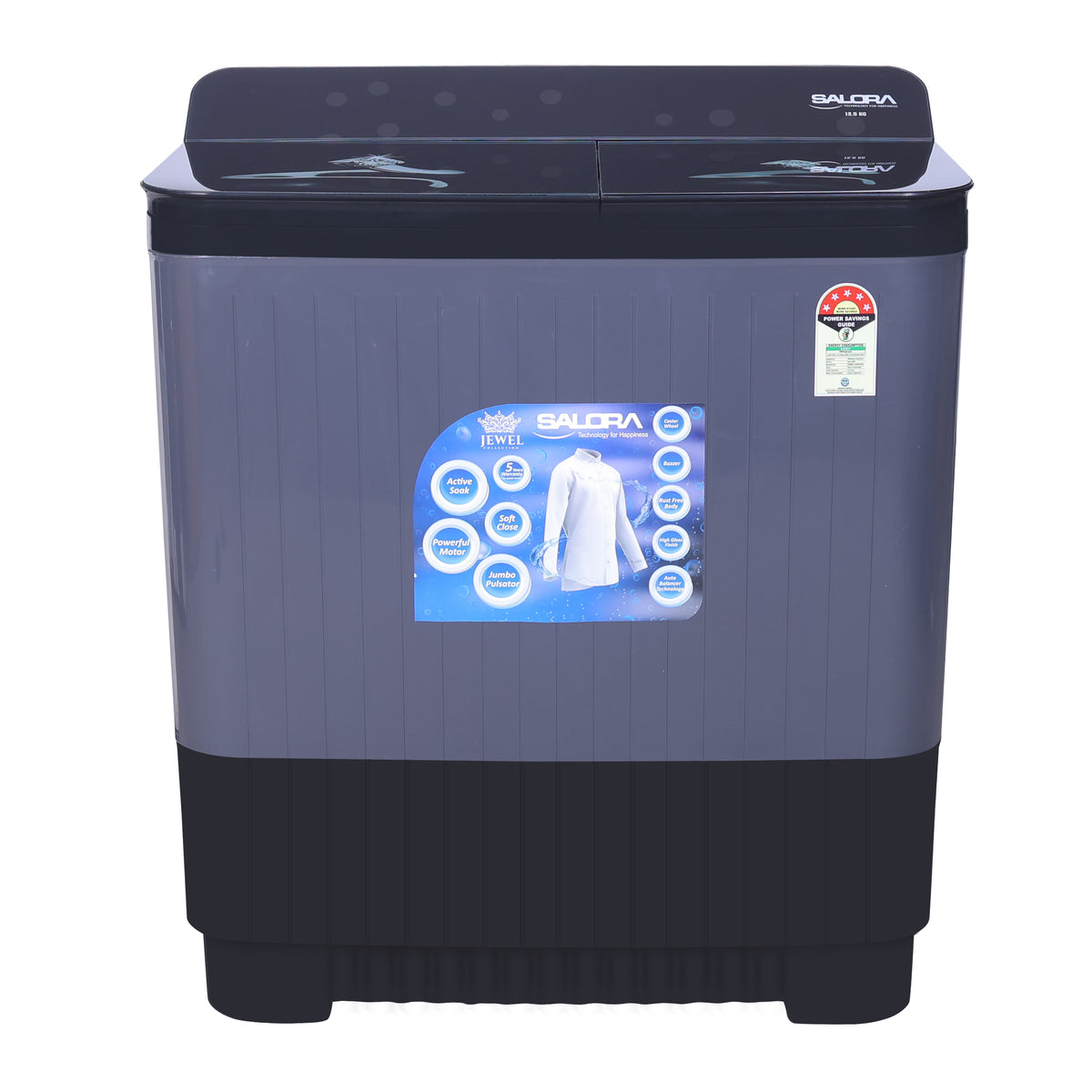 Salora 12.5 KG 5 Star Semi-automatic Top Loading washing machine, SWMS ...