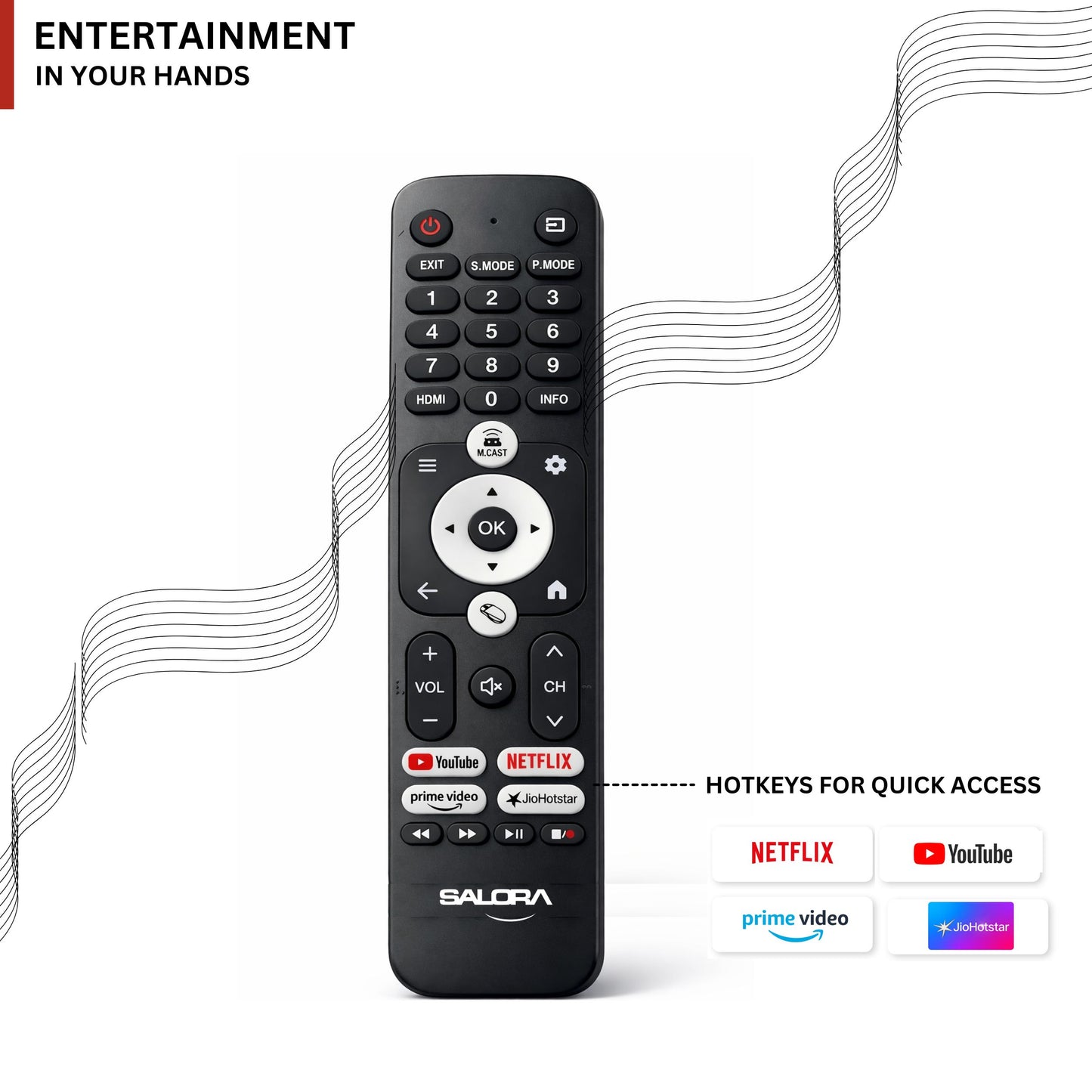 Salora 80 cm (32 inches) HD Ready Smart LED TV, SLV-4326 SFE (Black)