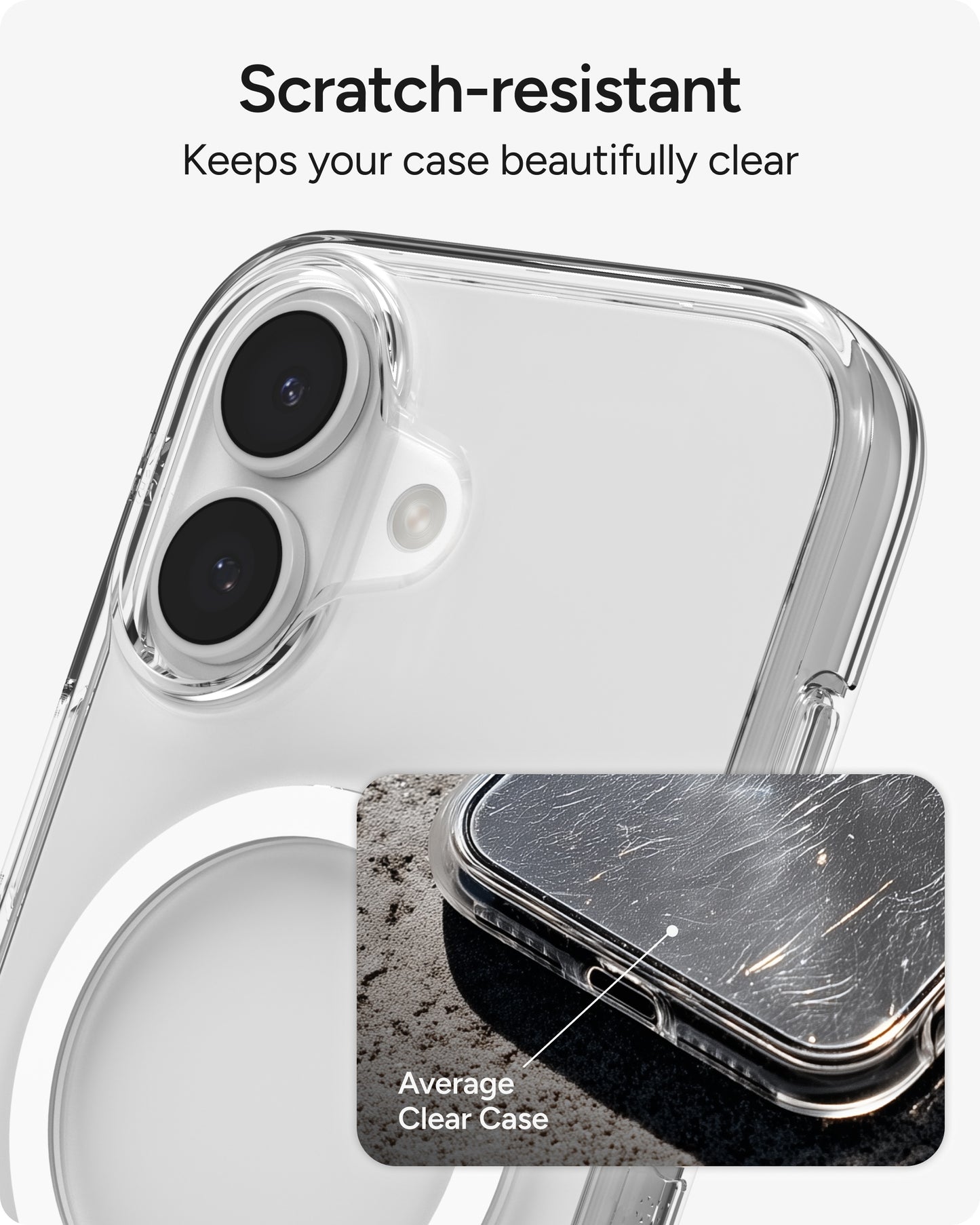 Zagg Protective Case for iPhone 17, Crystal Palace Snap-MagSafe-compatible, Anti-Scratch Finish, Crystal Clear