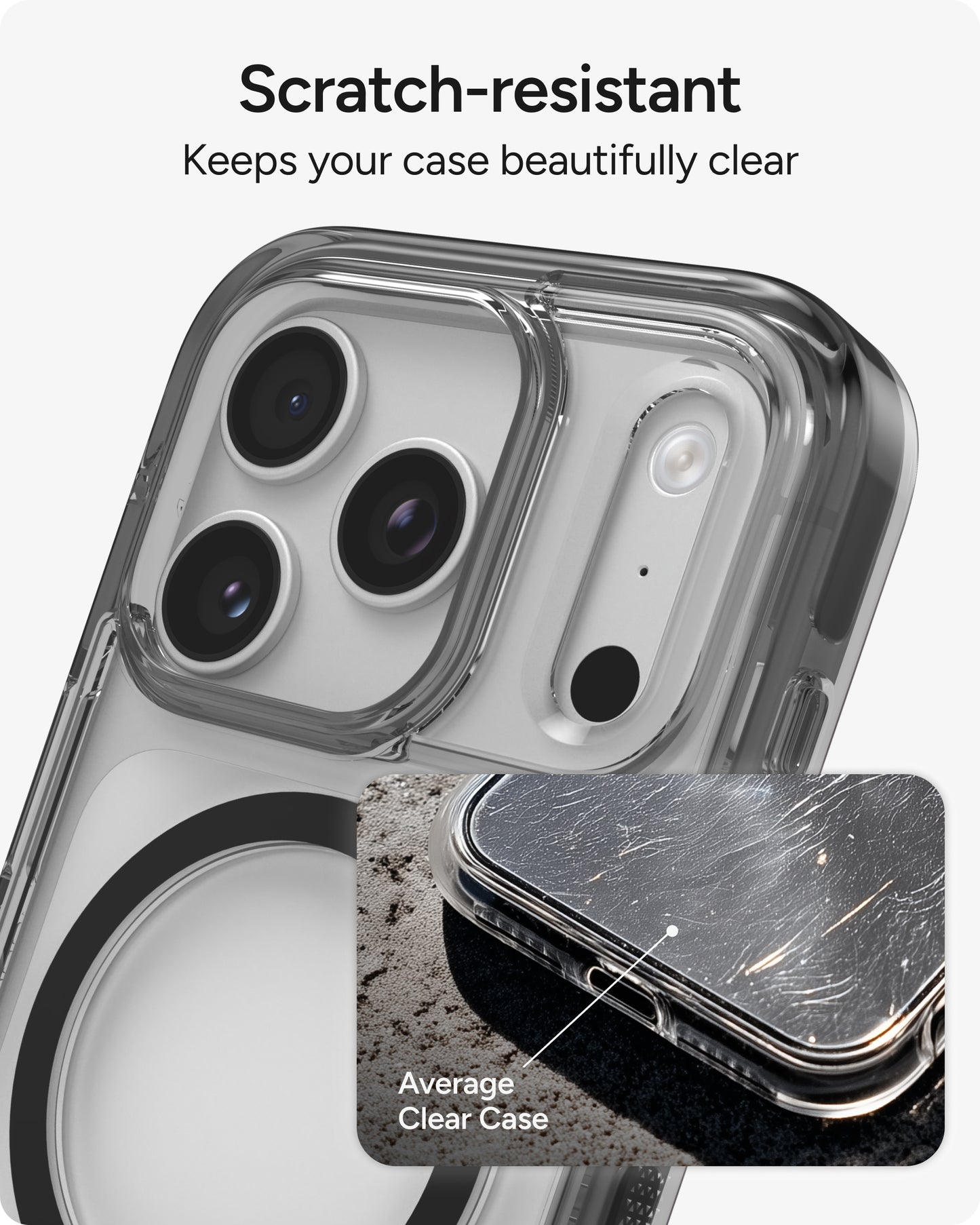 Zagg Protective Case for iPhone 17 Pro, Santa Cruz Snap -MagSafe-compatible Case with Color Accents, Anti-Scratch Finish-Jet Black