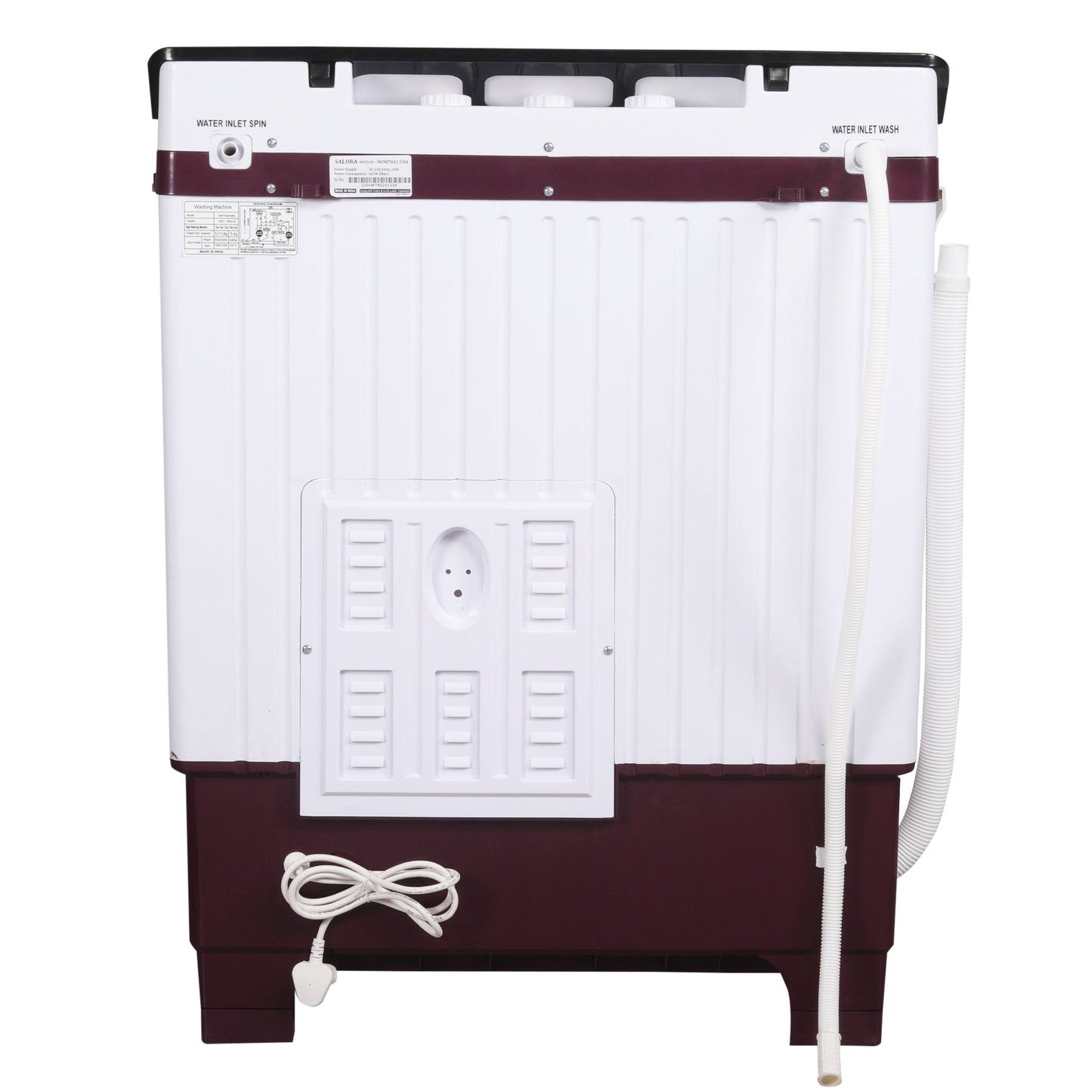 Salora 7.8 Kg Semi-Automatic Top Loading Washing Machine (SWMS7802, Pink )