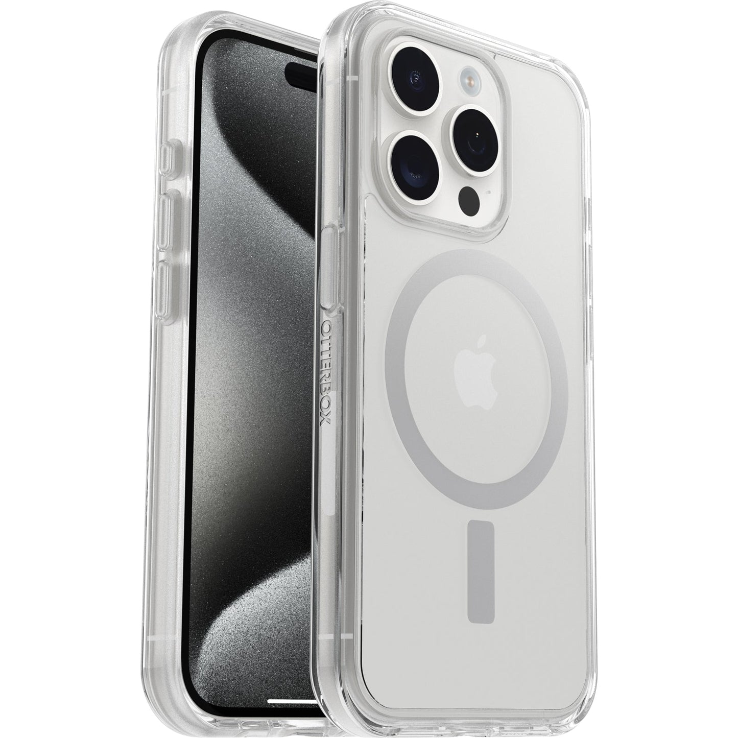 OtterBox Symmetry Clear for MagSafe Case for iPhone 15 Pro, Shockproof, Drop Proof, Protective Thin Case, 3X Tested to Military Standard, Clear